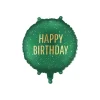 Happy Birthday Rund Folieballon Grøn
