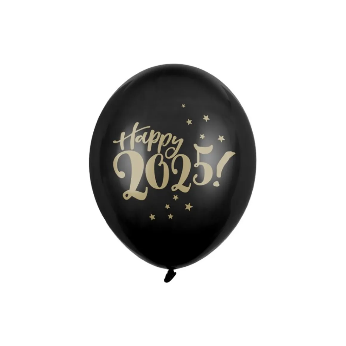 Happy 2025 Balloner Sort/Guld