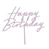 Happy Birthday Akryl Kagetopper Mat Lilla