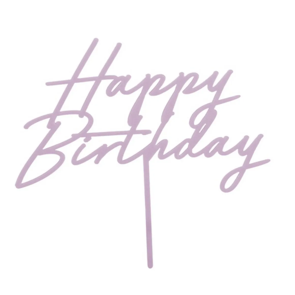 Happy Birthday Akryl Kagetopper Mat Lilla