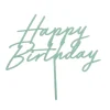 Happy Birthday Akryl Kagetopper Mat Grøn