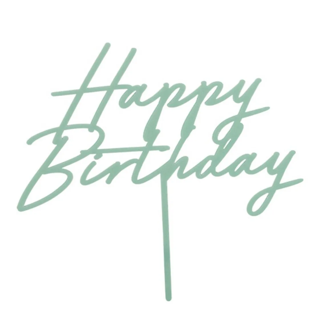 Happy Birthday Akryl Kagetopper Mat Grøn