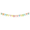 Happy Birthday Banner Multifarvet