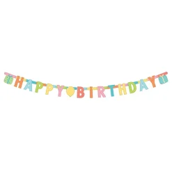 Happy Birthday Banner Multifarvet