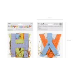 Happy Birthday Bogstavsguirlande Multi