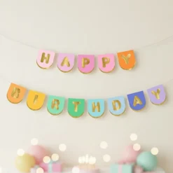 Happy Birthday Guirlande Farvemix