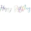 Happy Birthday Guirlande Iriserende