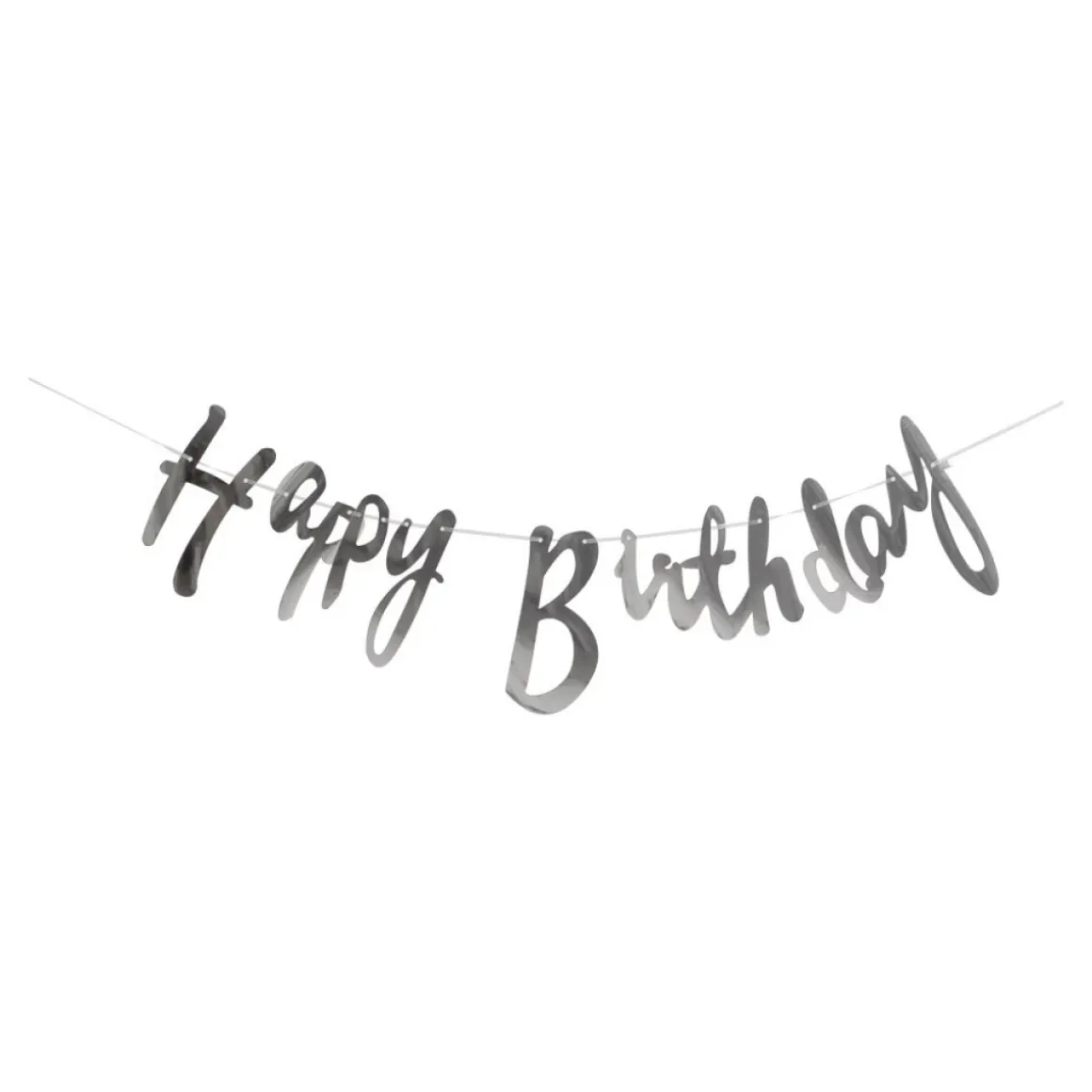 Happy Birthday Guirlande Sølv