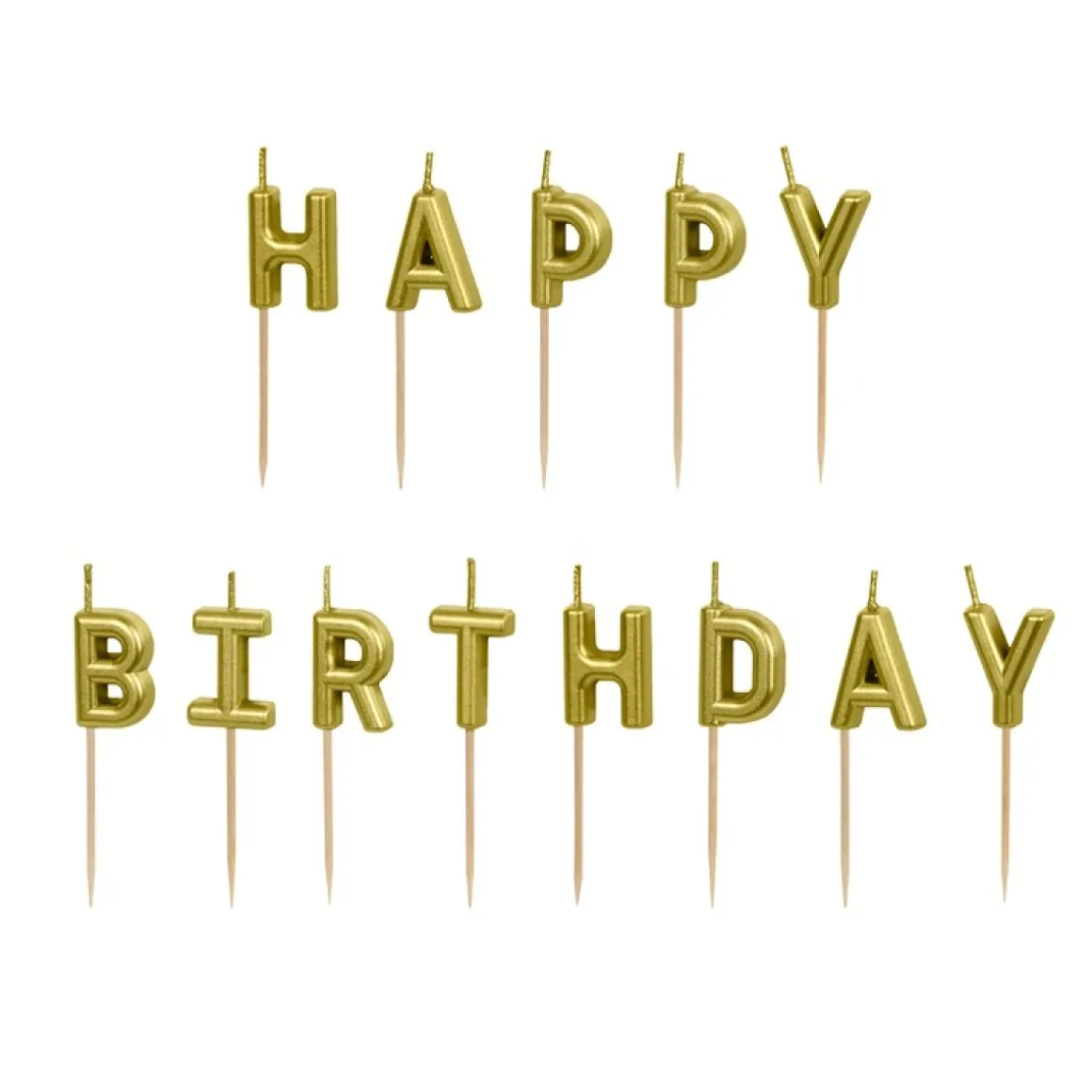Happy Birthday Kagelys Guld