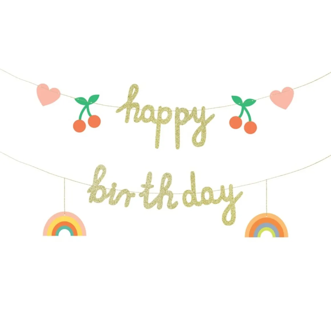 Happy Birthday Regnbue Guirlande