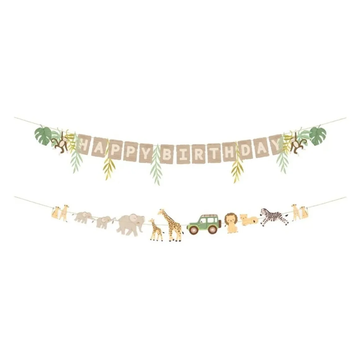 Happy Birthday Safari Papirbanner