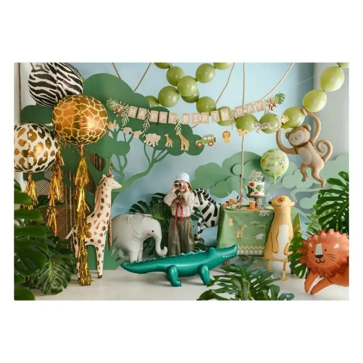 Happy Birthday Safari Papirbanner
