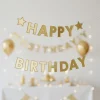 Happy Birthday Stjerne Guirlande Guld