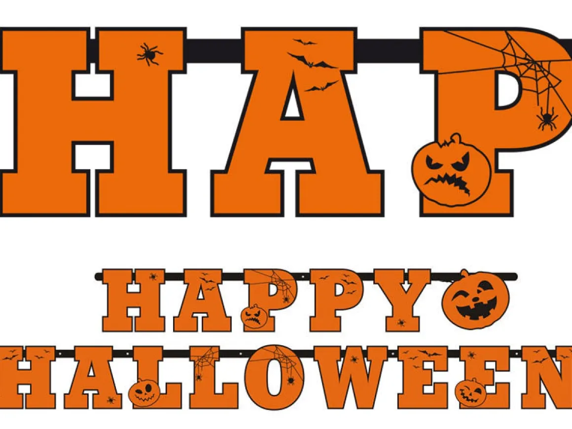 Happy Halloween Græskar Guirlande