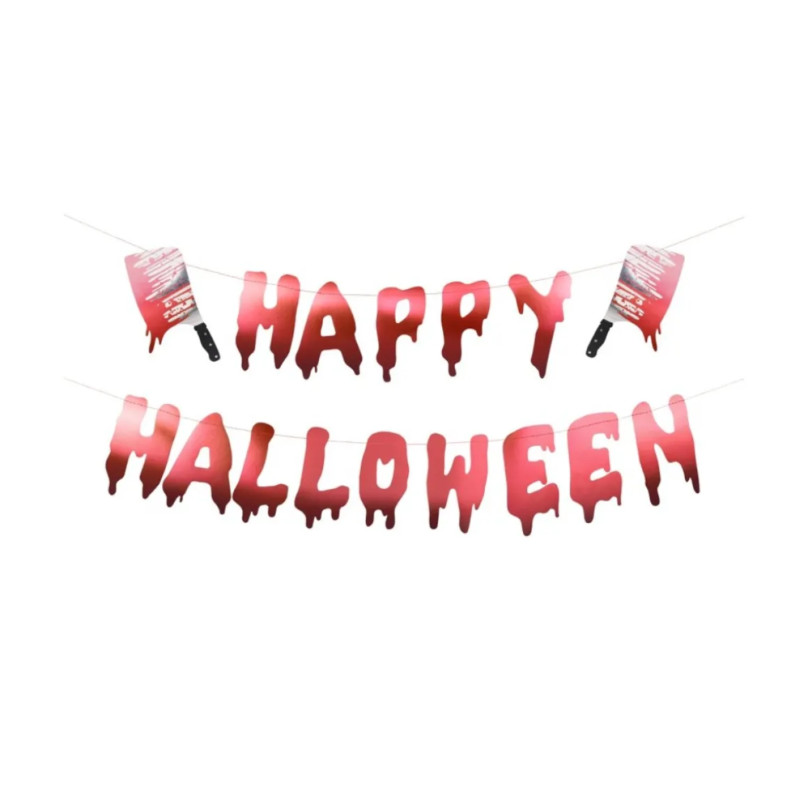 Happy Halloween Kødøkse Papirbanner