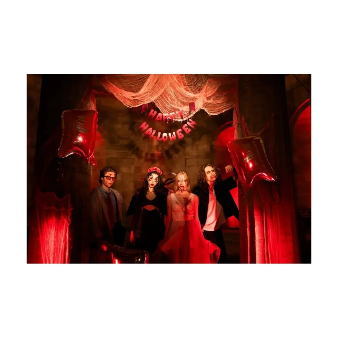 Happy Halloween Kødøkse Papirbanner