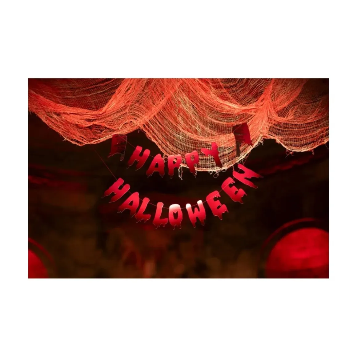 Happy Halloween Kødøkse Papirbanner
