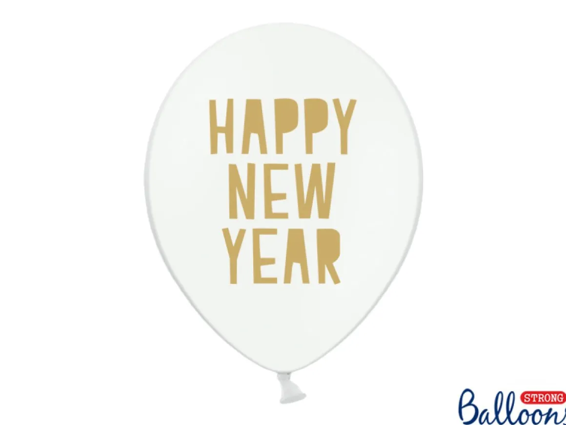 Happy New Year Balloner Pastelhvid