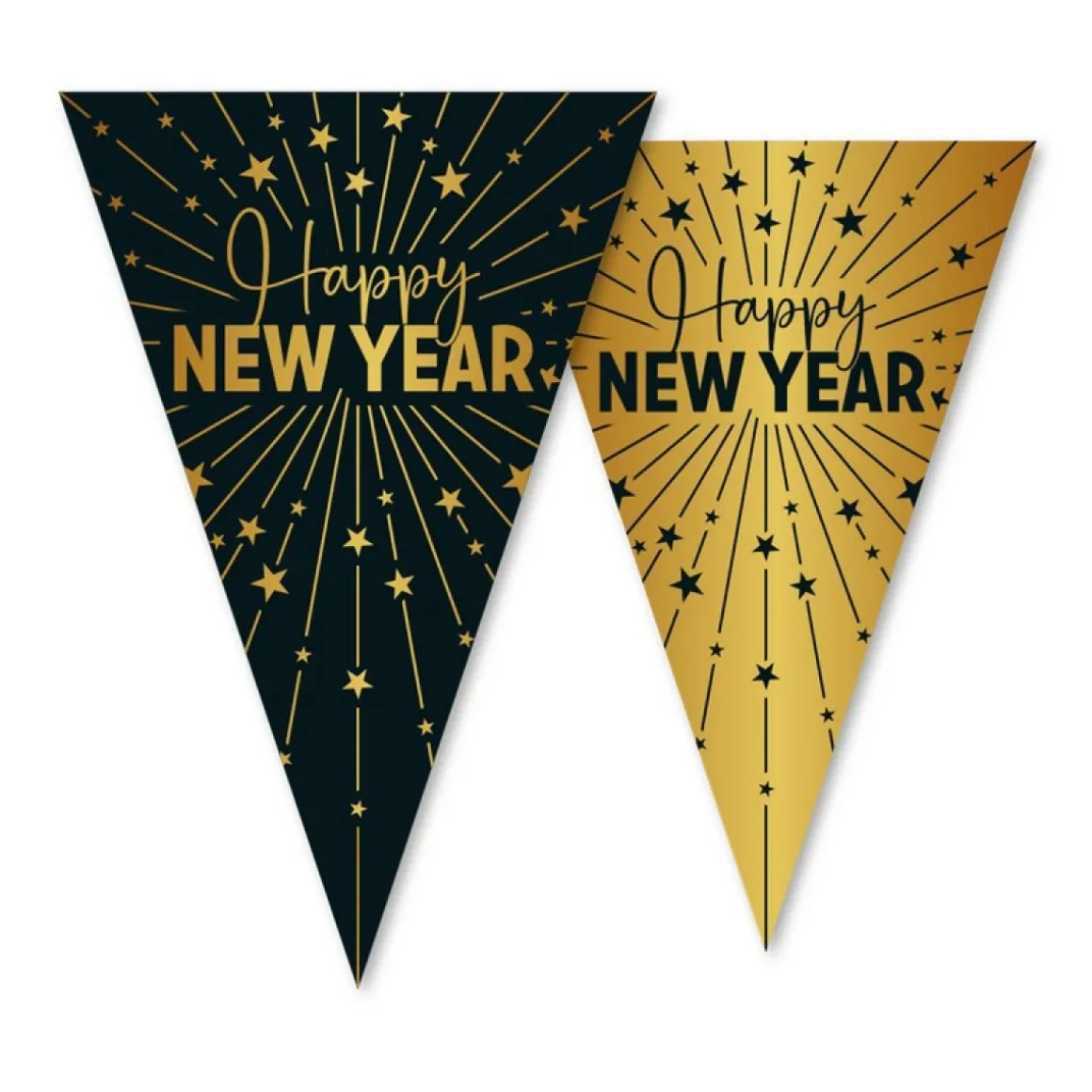 Happy New Year Golden Celebrations Vimpelguirlande