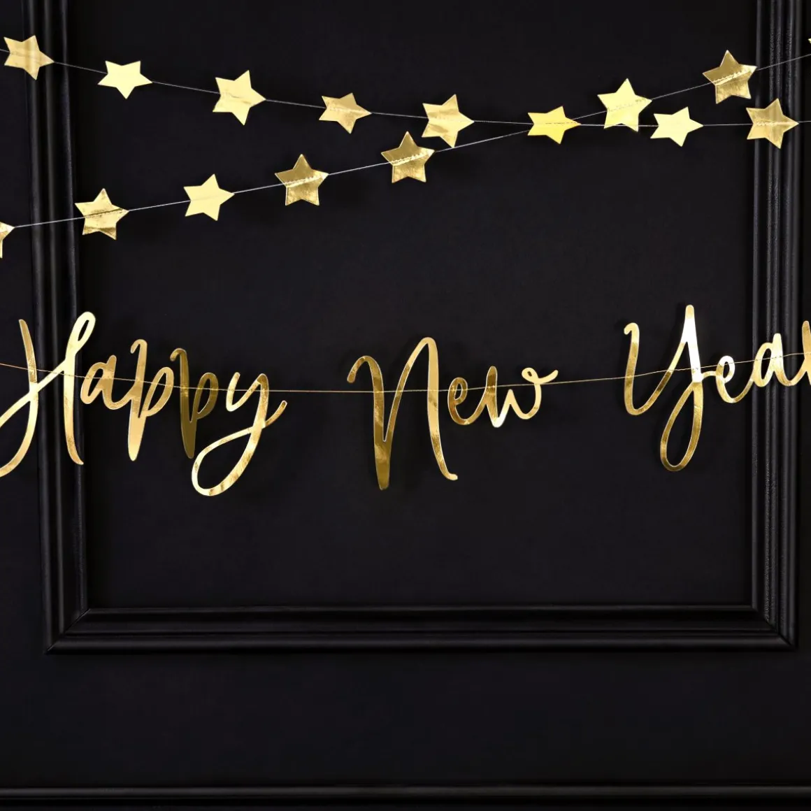 Happy New Year Guirlande Guld