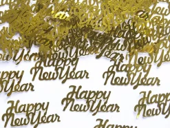 Happy New Year Konfetti Guld