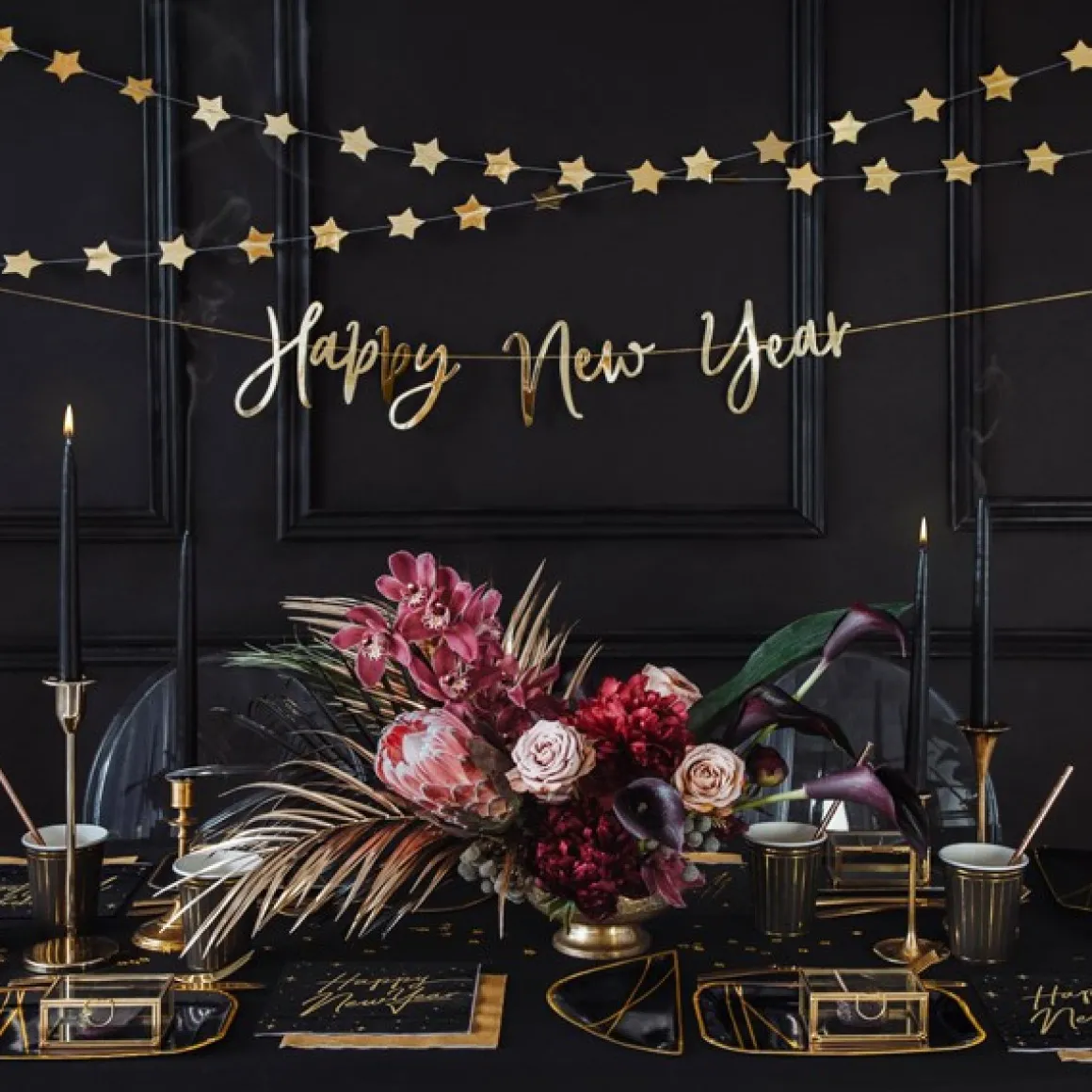 Happy New Year Servietter Sort
