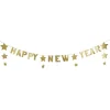 Happy New Year Stjerne Guirlande Guld