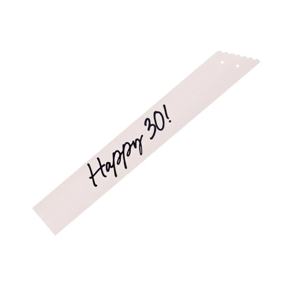 Happy 30 Skråbånd Creme/Sort
