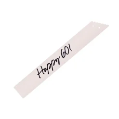Happy 60 Skråbånd Creme/Sort