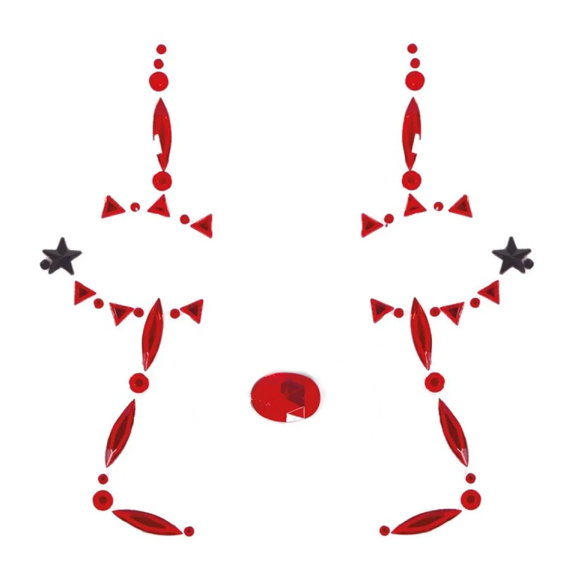 Harlekin Klovn Ansigtssmykker