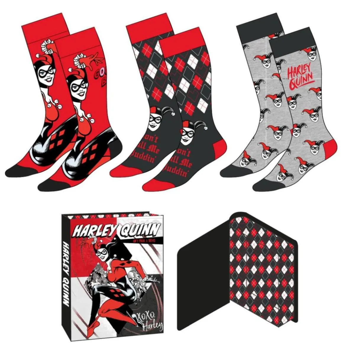 Harley Quinn® Strømper 36-43