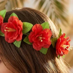 Hawaii Blomsterkrone Rød
