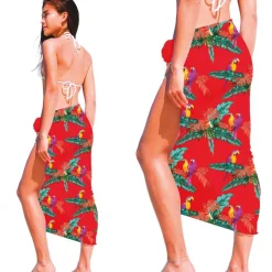 Hawaii Papegøje Nederdel Rød