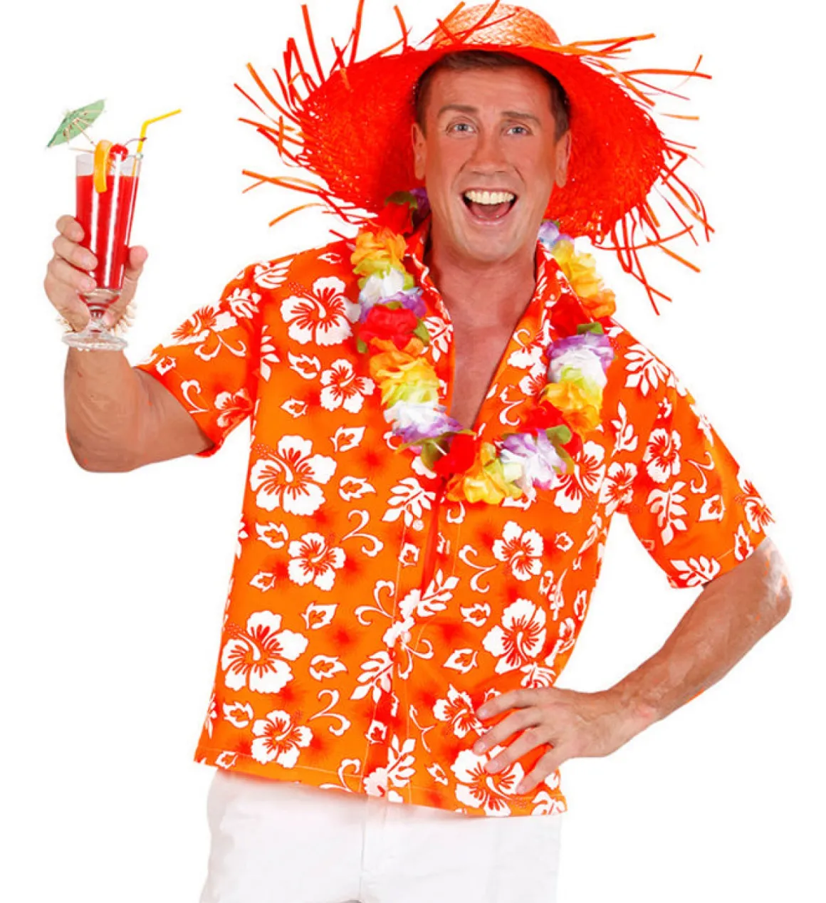 Hawaiiskjorte Orange