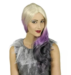 Hekseparyk Sølvblond/Lilla