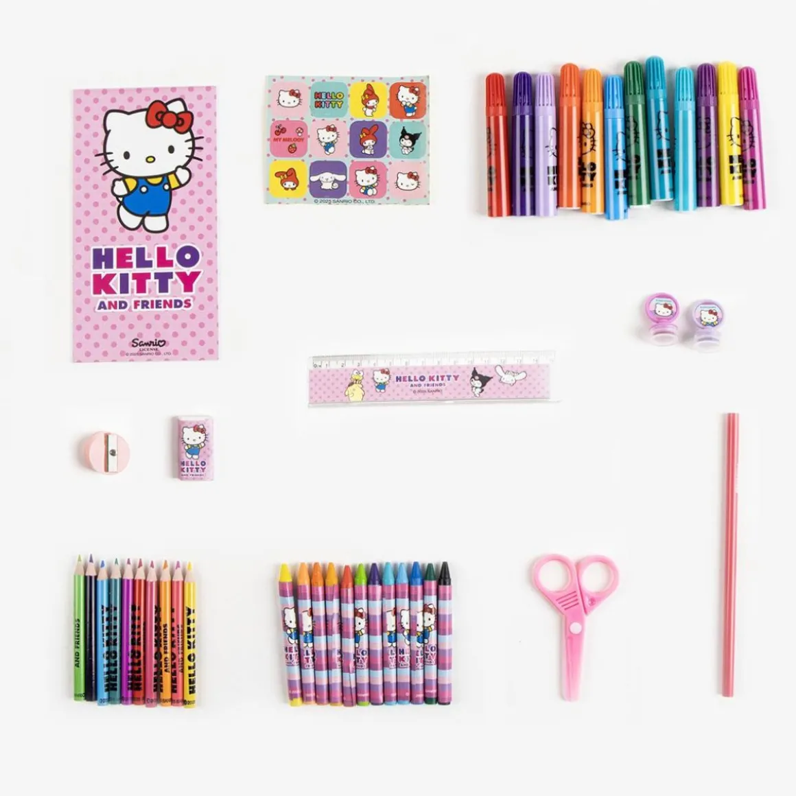 Hello Kitty® Tegnesæt Kuffert Lyserød