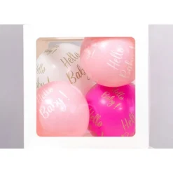 Hello Baby Latexballoner Lyserød