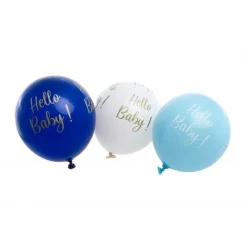 Hello Baby Latexballoner Lyseblå