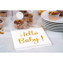 Hello Baby Servietter Guld