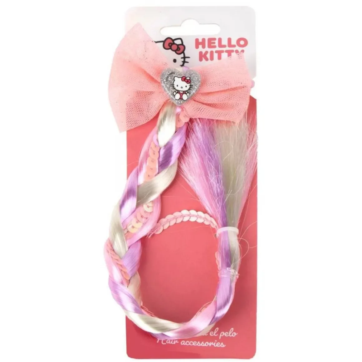 Hello Kitty® Hårclips Med Hårextension Lyserød