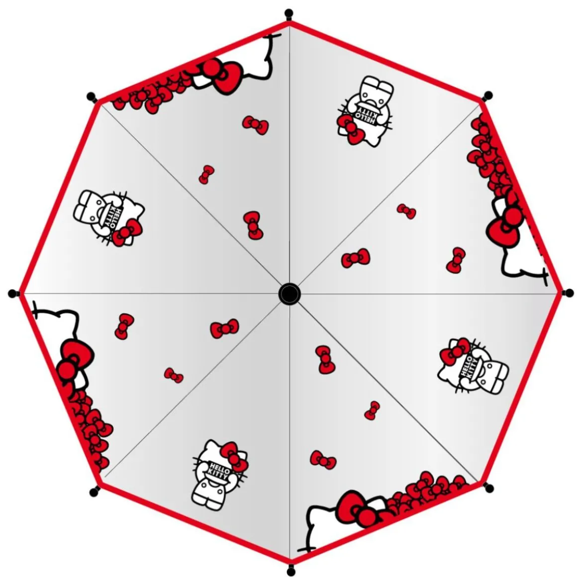 Hello Kitty® Paraply Hvid/Rød