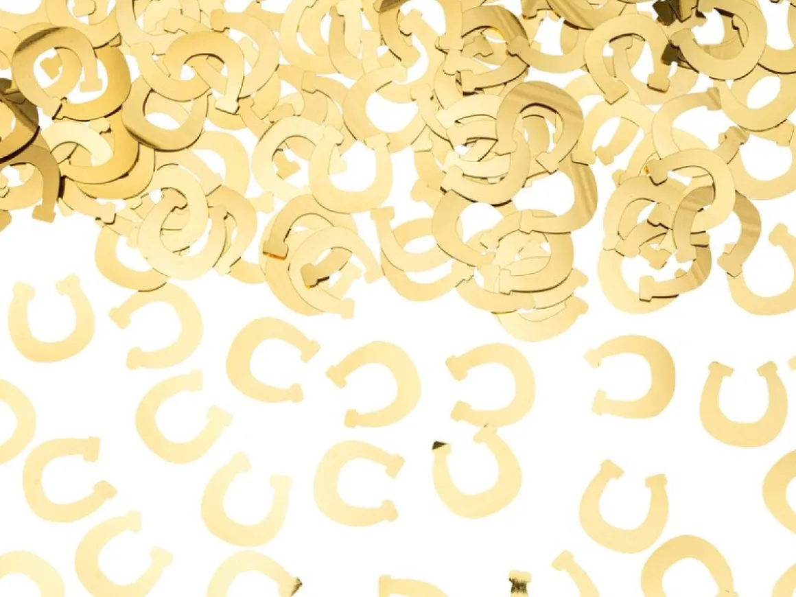 Hestesko Konfetti Guld