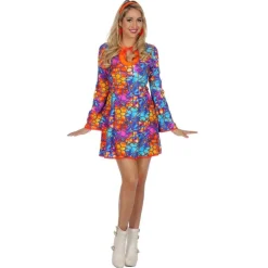 Hippie Mosaik Kjole Kostume