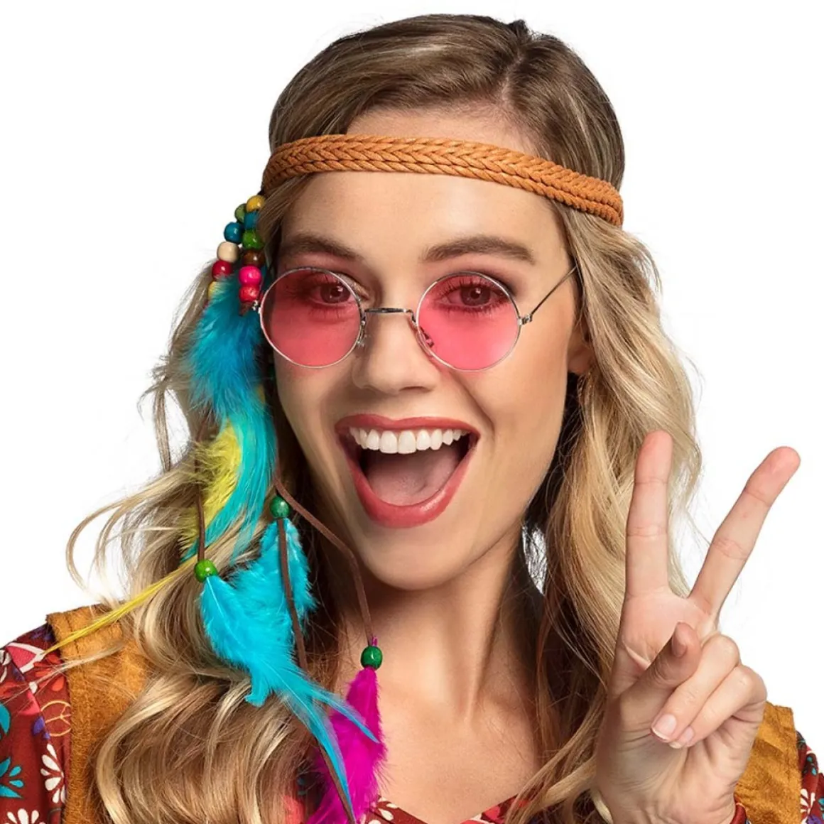 Hippie Partybriller Lyserød