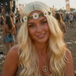 Hippie Paryk Med Blomsterkrans