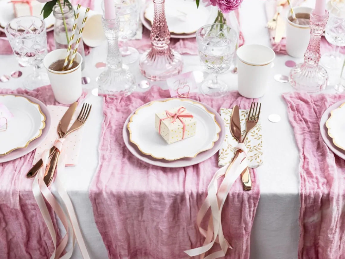 Hjerte Bordkortholdere Rosaguld