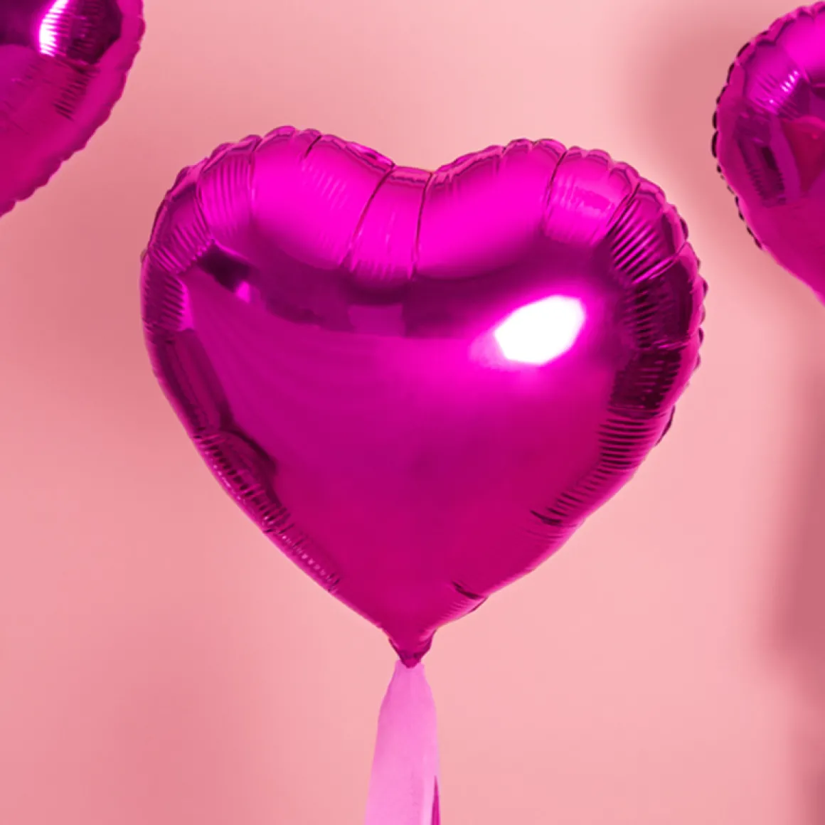 Hjerte Folieballon Hot Pink