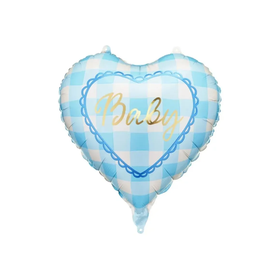 Hjerte Baby Folieballon Lyseblå