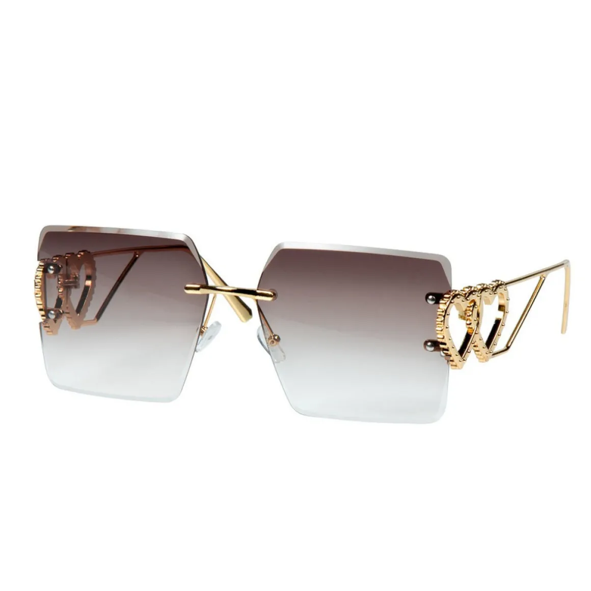 Hjertebriller Guld/Brun