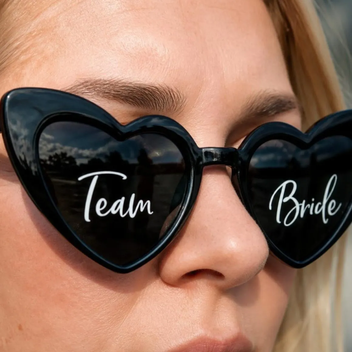 Hjerteformede Team Bride Briller Sort